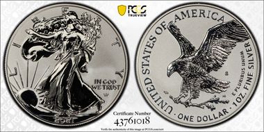 2021-S $1 Silver Eagle Rev PR - Type 2 Designer Edition PR70