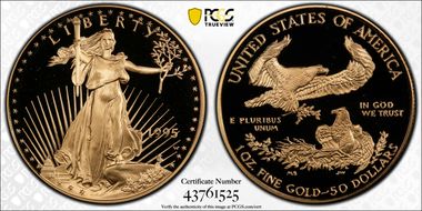 1995-W $50 Gold Eagle PR69DCAM