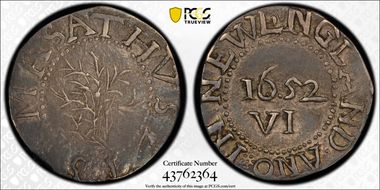 1652 6P Oak Tree, 'IN' on Reverse AU55