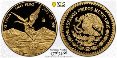 2013-Mo 1/2 oz Libertad Gold PR70DCAM