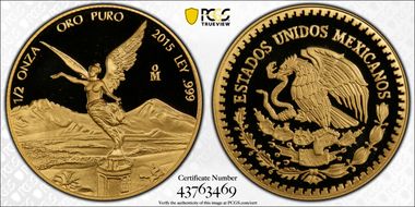 2015-Mo 1/2 oz Libertad Gold PR70DCAM