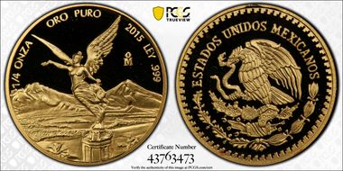 2015-Mo 1/4 oz Libertad Au PR70DCAM