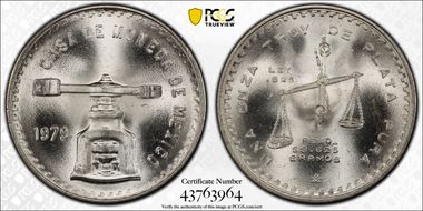 1979-Mo Onza KM-M49b.4 Ag Type 4 MS66