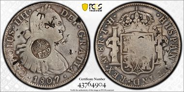 (1832-34) 8 R KM-63 C/M on Mex 8R N1