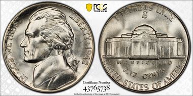 1942-S 5C MS66FS