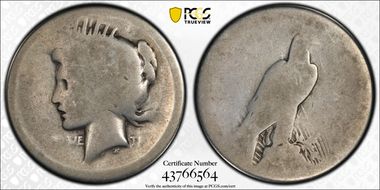 1921 $1 High Relief, Peace PO1