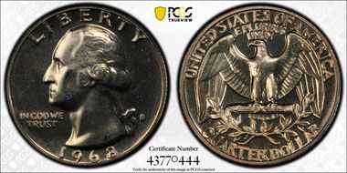 1968-S 25C PR66