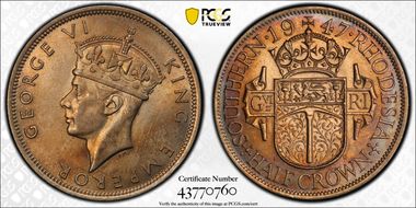 1947 1/2 Cr KM-15b MS63