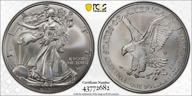 2021-W $1 Burnished Silver Eagle-Type 2 SP70