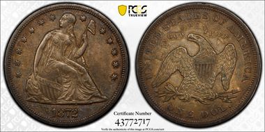 1872 $1 AU55