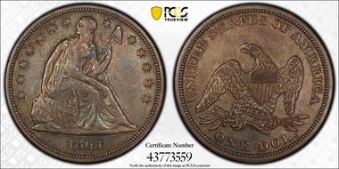 1863 $1 XF40