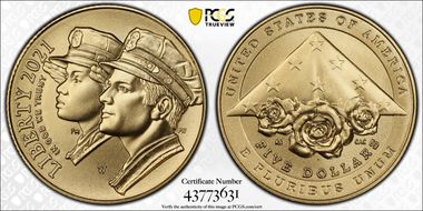 2021-W $5 Nat'l Law Enforcement Mem. MS70