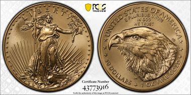 2021 $50 Gold Eagle - Type 2 MS69