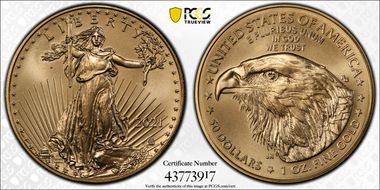 2021 $50 Gold Eagle - Type 2 MS68