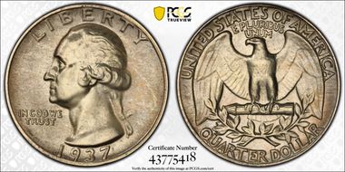 1937 25C PR66