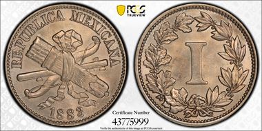 1883 1C KM-392 Cu-Ni MS65