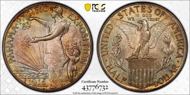 1915-S 50C Panama-Pacific MS65