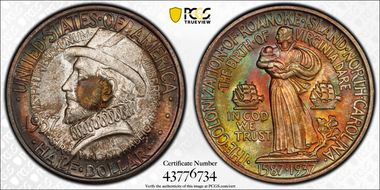 1937 50C Roanoke MS67+
