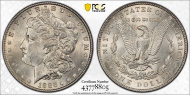 1886 $1 MS62