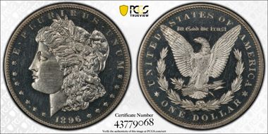 1896 $1 PR63CAM
