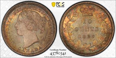 1899 10C Narrow Date Small 9s MS66