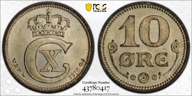 1915 VBP GJ 10 Øre MS66