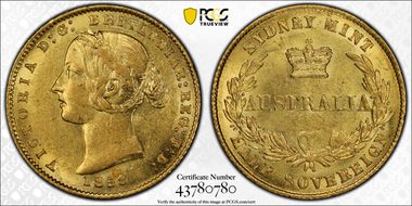1859-SY 1/2 Sov AU58