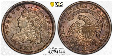 1833 10C JR-6 MS63