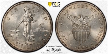 1904 Peso KM-168  Ag MS62