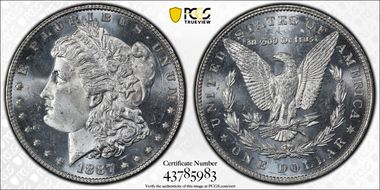1887 $1 MS65PL