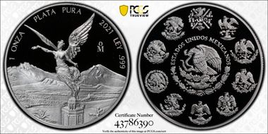 2021-Mo Onza Libertad  Ag PR69DCAM