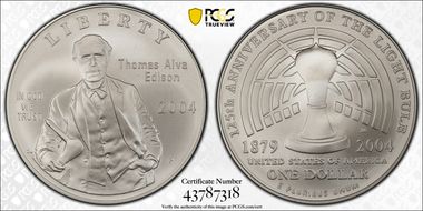 2004-P $1 Edison MS68