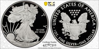2008-W $1 Silver Eagle PR69DCAM