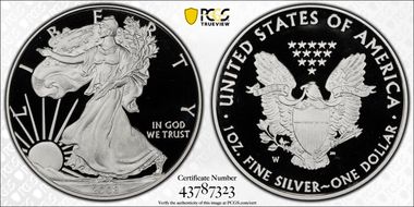 2008-W $1 Silver Eagle PR69DCAM