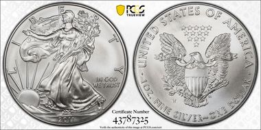2011-W $1 Burnished Silver Eagle SP69