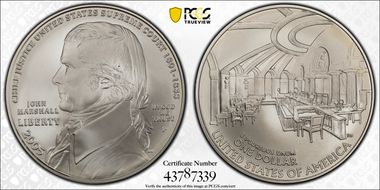 2005-P $1 Marshall MS69