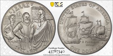 2007-P $1 Jamestown MS70
