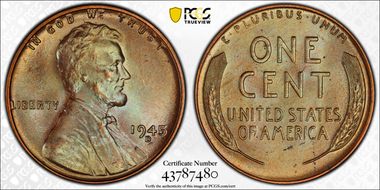 1945-D 1C MS66BN