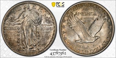 1917 25C Type 2 MS63FH