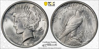 1922-D $1 MS66+