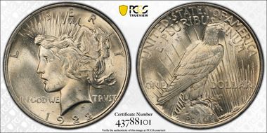 1922 $1 MS62