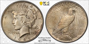 1924 $1 AU58