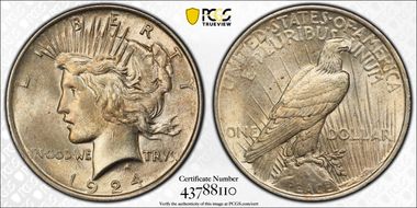 1924 $1 AU58