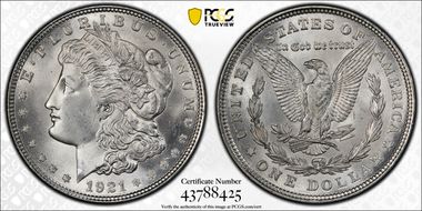 1921 $1 Morgan MS67