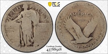 1916 25C Standing Liberty PO1