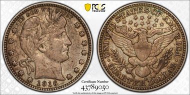 1916-D 25C XF45
