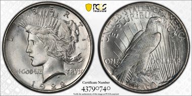 1922-D $1 MS65