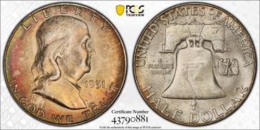 1951-S 50C MS67