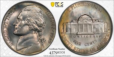 1939-S 5C Reverse of 1938 MS66+ FS