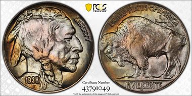 1938-D 5C Buffalo MS67